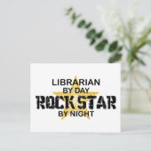 Librarian Rock Star by Night Postkarte (Stehend Vorderseite)