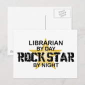 Librarian Rock Star by Night Postkarte (Vorne/Hinten)