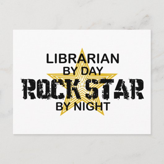 Librarian Rock Star by Night Postkarte (Vorderseite)