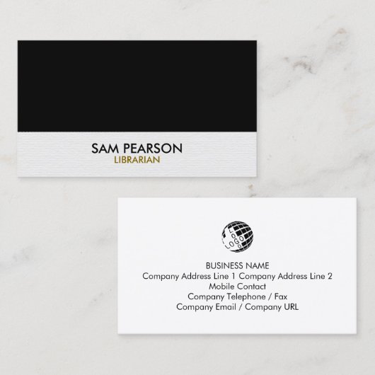 Librarian Simple Visitenkarte (Vorne/Hinten)