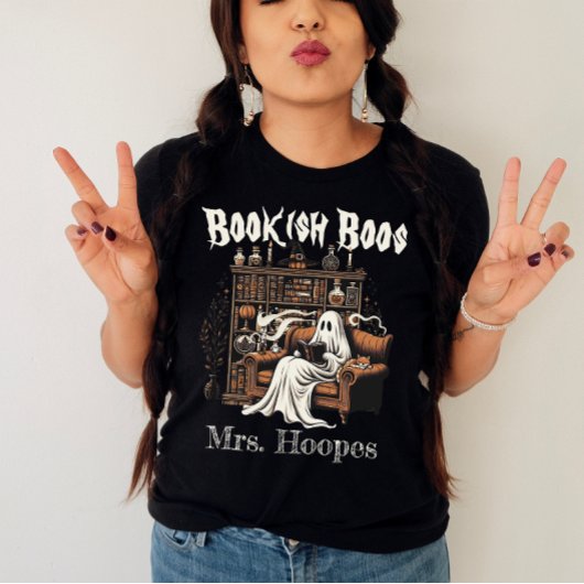 Librarian Spooky Halloween-Kostüm lesen Lehrerin T-Shirt