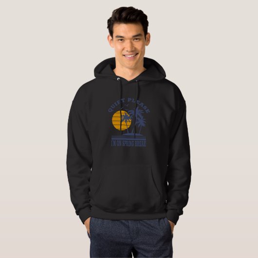 Librarian Spring Break   Quiet Please Joke Hoodie (Vorne ganz)