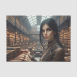 Librarian Steampunk Vintage Viktorianische Lady Seidenpapier