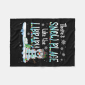 Librarian There's Snow Place Like The Library Chri Fleecedecke (Vorderseite (Horizontal))