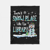 Librarian There's Snow Place Like The Library Chri Fleecedecke (Vorderseite)