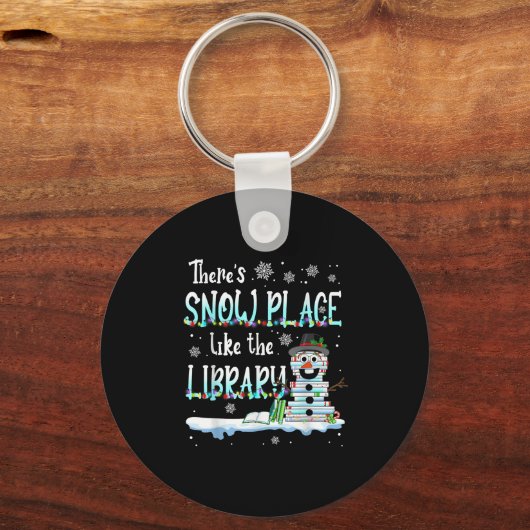 Librarian There's Snow Place Like The Library Chri Schlüsselanhänger (Vorderseite)