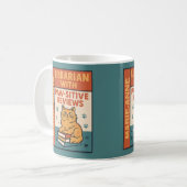 Librarian With Paw-sitive Reviews Cat & Book Lover Kaffeetasse (Vorderseite Links)