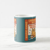Librarian With Paw-sitive Reviews Cat & Book Lover Kaffeetasse (Mittel)