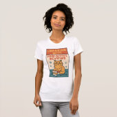Librarian With Paw-sitive Reviews Cat & Book Lover T-Shirt (Vorne ganz)