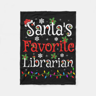 Librarian Xmas Santas Lieblings-Weihnachtsbiblioth Fleecedecke