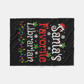 Librarian Xmas Weihnachtslieder Christma Fleecedecke (Vorderseite (Horizontal))