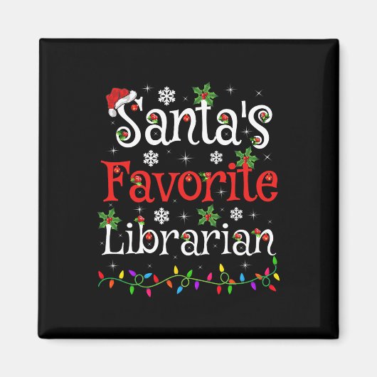 Librarian Xmas Weihnachtslieder Christma Magnet (Vorne)