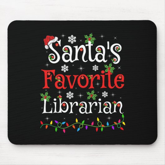 Librarian Xmas Weihnachtslieder Christma Mousepad (Vorne)