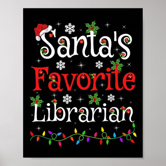 Librarian Xmas Weihnachtslieder Christma Poster (Vorne)