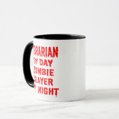 Librarian Zombie Joke Tasse (Vorderseite Links)