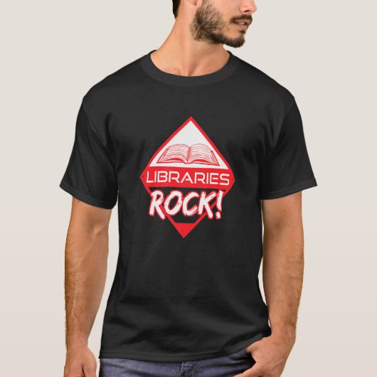 Libraries Rock Summer Reading Book T-Shirt (Vorderseite)