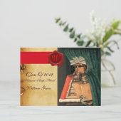 LIBRARISCHER ABSCHLUSS PARCHMENT WAX SIEGEL MONOGR EINLADUNG (Stehend Vorderseite)