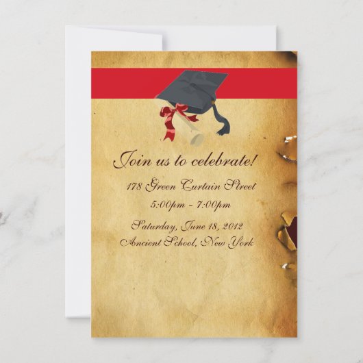 LIBRARISCHER ABSCHLUSS PARCHMENT WAX SIEGEL MONOGR EINLADUNG (Rückseite)