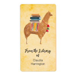 Library Alpaca Niedliches Vintages Inspiriertes Bu