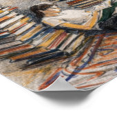 Library art | book stack | reader gift poster (Ecke)