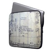 Library Blueprint Laptop Sleeve (Vorderseite Links)