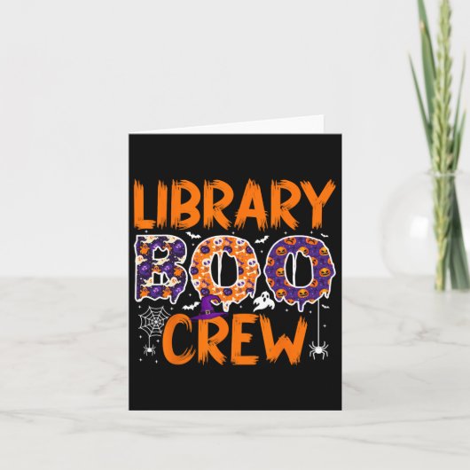 Library Boo Crew Librarians Book Lovers Ghost Hall Karte (Vorderseite)