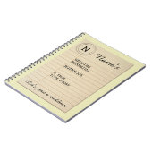 Library Book Author Notebook Wedding Planning Notizblock (Linke Seite)