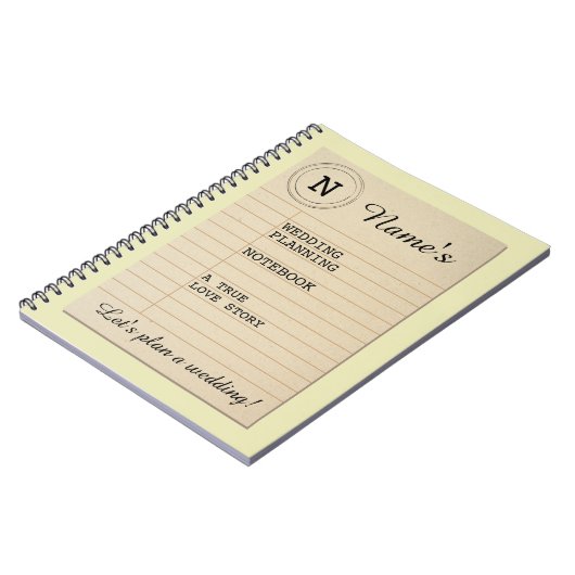 Library Book Author Notebook Wedding Planning Notizblock (Linke Seite)