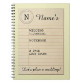 Library Book Author Notebook Wedding Planning Notizblock (Vorderseite)