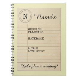 Library Book Author Notebook Wedding Planning Notizblock