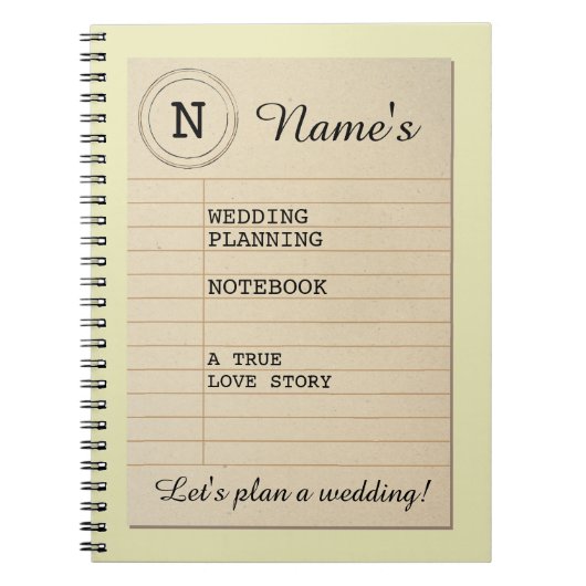 Library Book Author Notebook Wedding Planning Notizblock (Vorderseite)