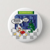 LIBRARY BOOK CHOOK JOKE BUTTON (Vorderseite)