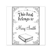 Library Book Personalisiert Self Inking Rubber Bri Permastempel (Design)