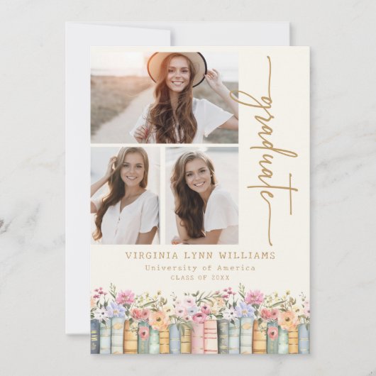 Library Books Abschluss Ankündigung (Vorderseite)