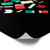 Library Books Heart Bookworm Valentines Day Gift R Poster (Ecke)