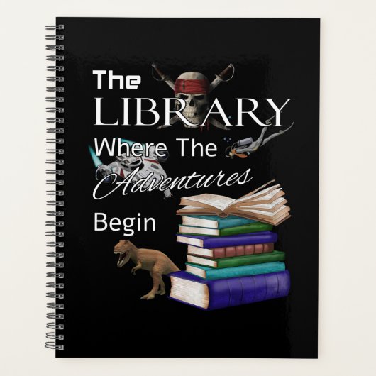 Library Books Where The Adventure Begins Book Read Planer (Vorderseite)