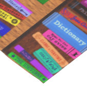 Library Bookshelf Pattern Readers Book Signing Tischdecke (Schrägansicht)