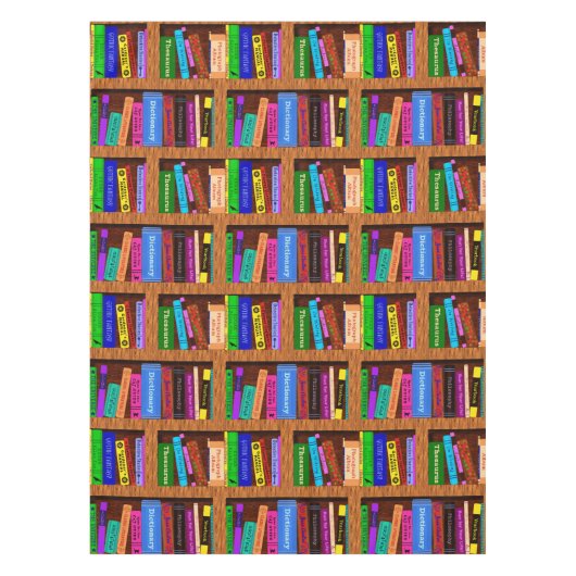 Library Bookshelf Pattern Readers Book Signing Tischdecke (Vorderseite)