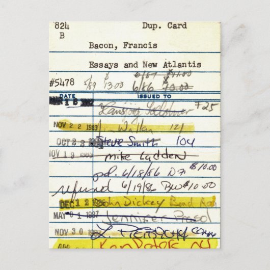 Library Card 5478 Essay and the New Atlantis Postkarte (Vorderseite)