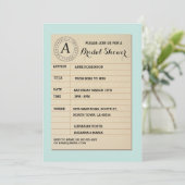 Library Card Book Brautparty Book Book Party Einla Einladung (Stehend Vorderseite)