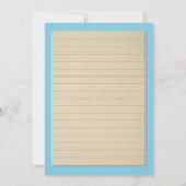 Library Card Graduation Party Blue Book Invite Einladung (Rückseite)