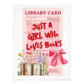 Library Card Hot Girls Read Books Fotodruck (Vorne)