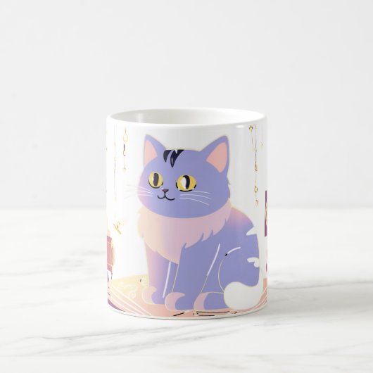 Library Cat Café Kaffeetasse (Mittel)
