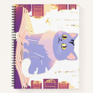 Library Cat Café Notizblock