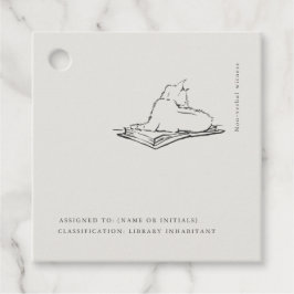 Library Cat- Naturalist Menagerie Archive  Geschenkanhänger