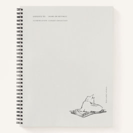 Library Cat- Naturalist Menagerie Archive  Notizblock