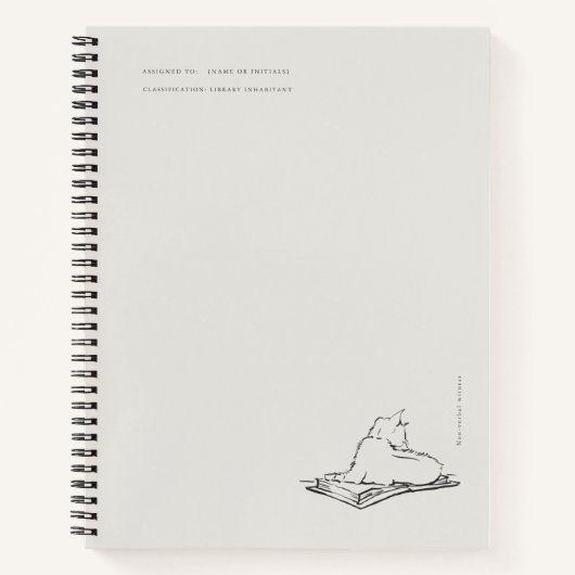 Library Cat- Naturalist Menagerie Archive  Notizblock (Vorderseite)