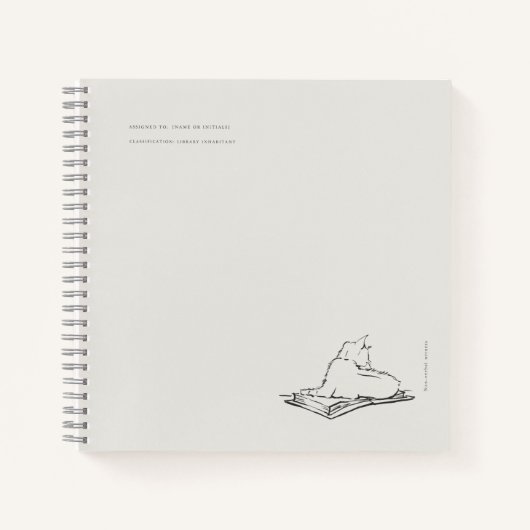 Library Cat- Naturalist Menagerie Archive  Notizblock (Vorderseite)