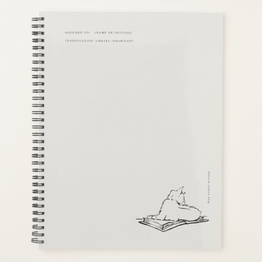 Library Cat- Naturalist Menagerie Archive  Planer (Vorderseite)