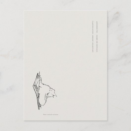 Library Cat- Naturalist Menagerie Archive  Postkarte (Vorderseite)